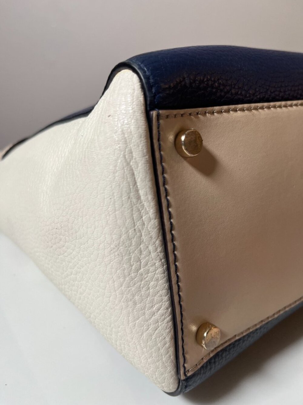 Kate Spade New York Colorblock Pebbled Leather Satchel Crossbody - Picture 8 of 13